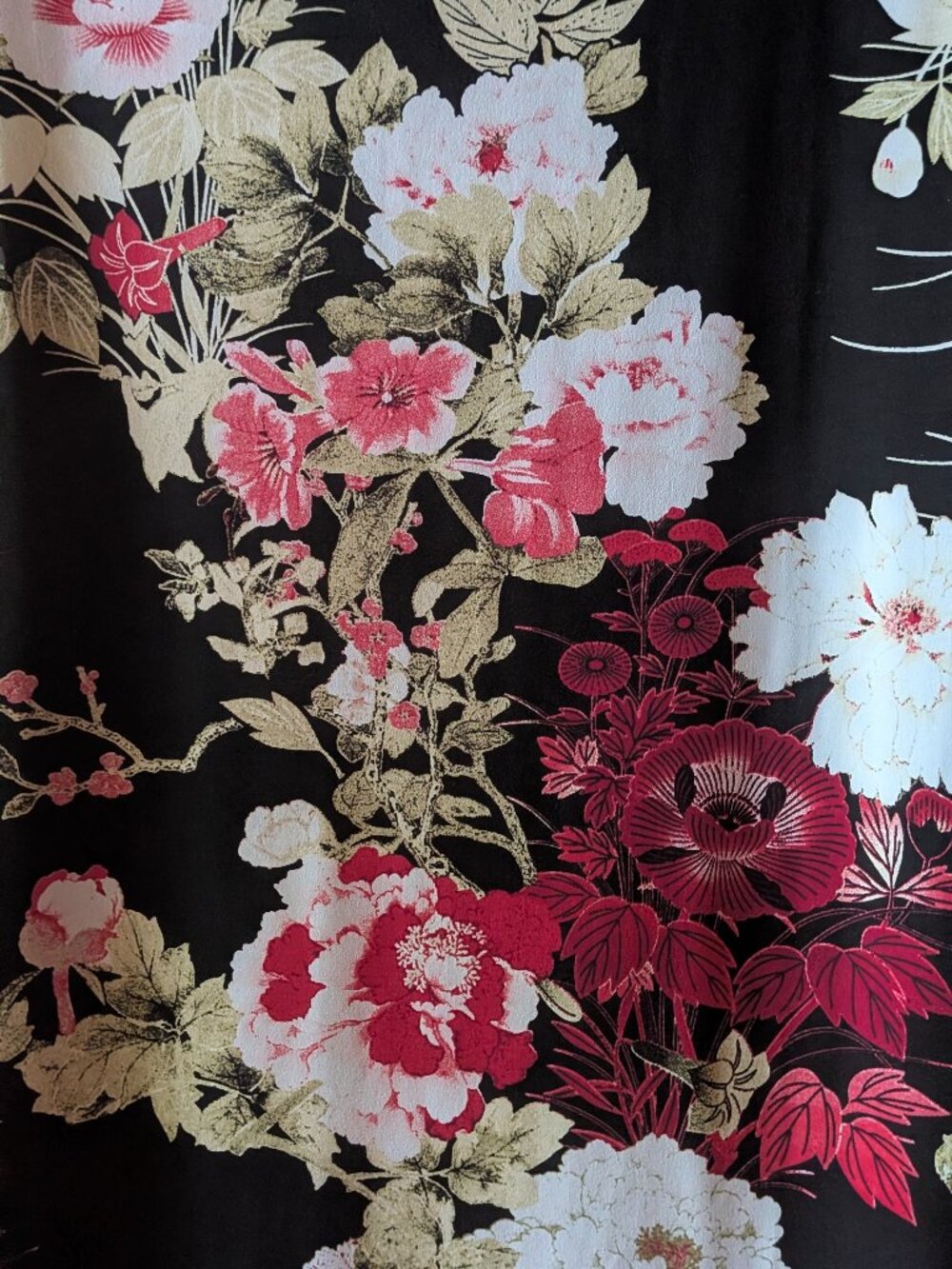 Chico's Black & Red Floral Dress-Size Size 1 - Picture 3 of 4